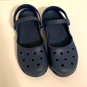Mary Jane style Crocs, Navy, size 9